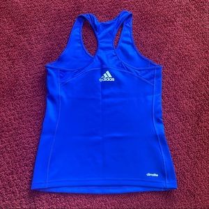 Blue Adidas Athletic Racerback Tank Top